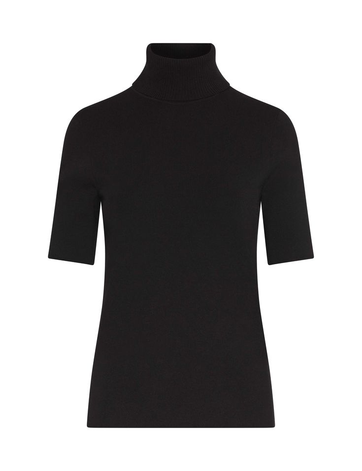 Anne Klein Anne Black Half Sleeve Turtleneck Anne White, Classic Turtleneck, Elbow Length Sleeve, Fall Wardrobe, Anne Klein, Half Sleeve, Half Sleeves, Wardrobe Staples, High Neck Dress