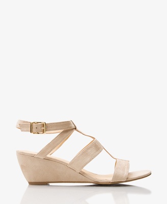 These aren't available in my size, but someone should get them! --- Gladiator Wedge Sandals Work Sandals, Gladiator Wedge Sandals, Neutral Sandals, Gladiator Wedges, Always A Bridesmaid, Summer Swim, Everyday Shoes, Red Suede, Crazy Shoes