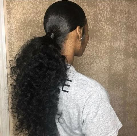 Quick Weave Ponytail Hairstyles, Quick Weave Ponytail, Low Pony Hairstyles, Low Ponytail Hairstyles, Slicked Back Ponytail, Pony Hairstyles, Weave Ponytail Hairstyles, Weave Ponytail, Sleek Ponytail Hairstyles