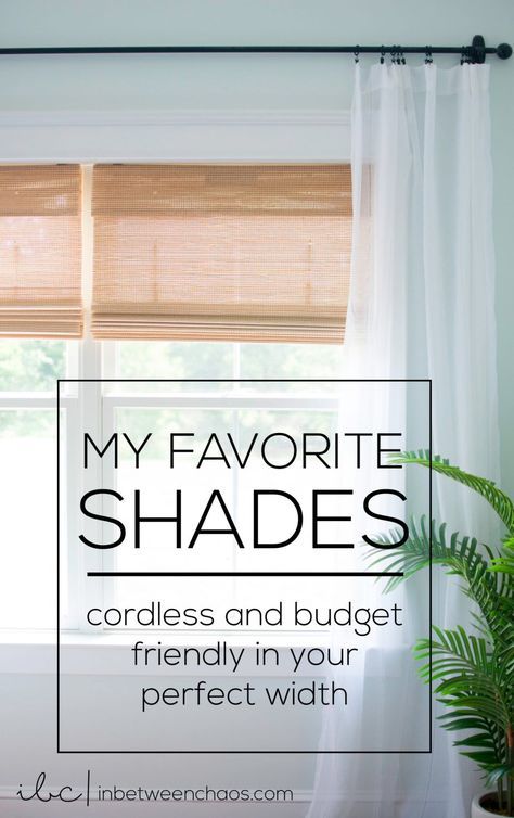 the words, my favorite shades cordless and budget friendly in your perfect width window