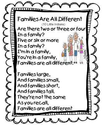 an image of families are all different on the screen in this classroom poster book page