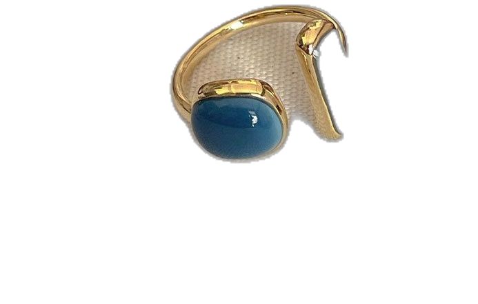 Modern Gold Rings With Enamel, Gold Enamel Rings In Modern Style, Modern Enamel Ring With Polished Finish For Gift, Modern Adjustable Enamel Ring As Gift, Modern Enamel Ring For Gift, Modern Gold Enamel Ring For Gift, Modern Gold Enamel Ring, Modern Yellow Gold Enamel Ring Gift, Modern Enamel Open Ring With Polished Finish