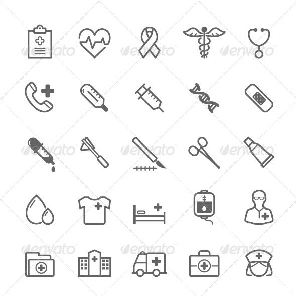 medical and health icons - web elements