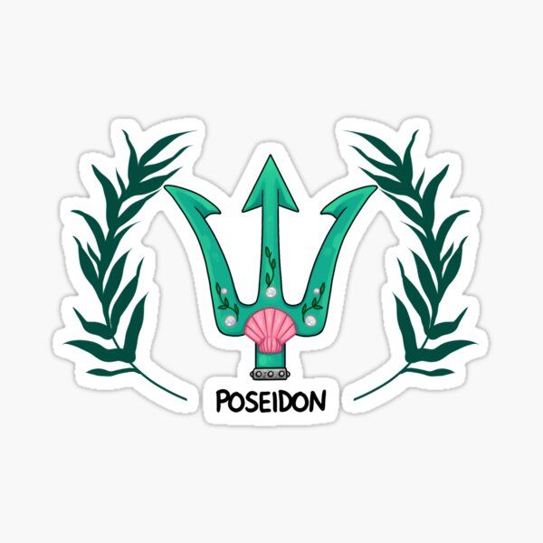 a sticker with the word poseion on it and two arrows pointing to each other