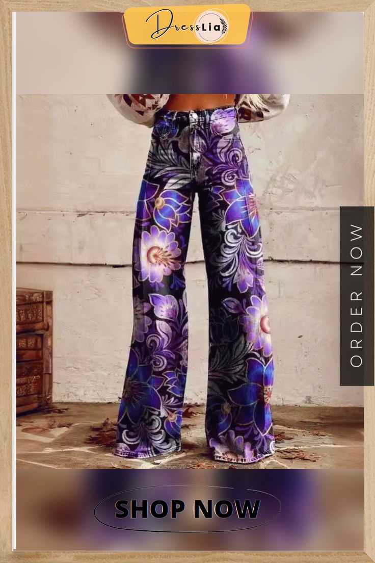 Skinny Colorful Flowered Loose Pant Stylish Pants, Loose Pants, Fashion Forward, High Waist, High Waisted, Pants, Color, Design, Trousers