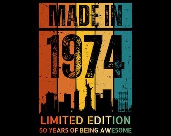 the cover of made in 1974 limited edition 50 years of being awesome by various artists