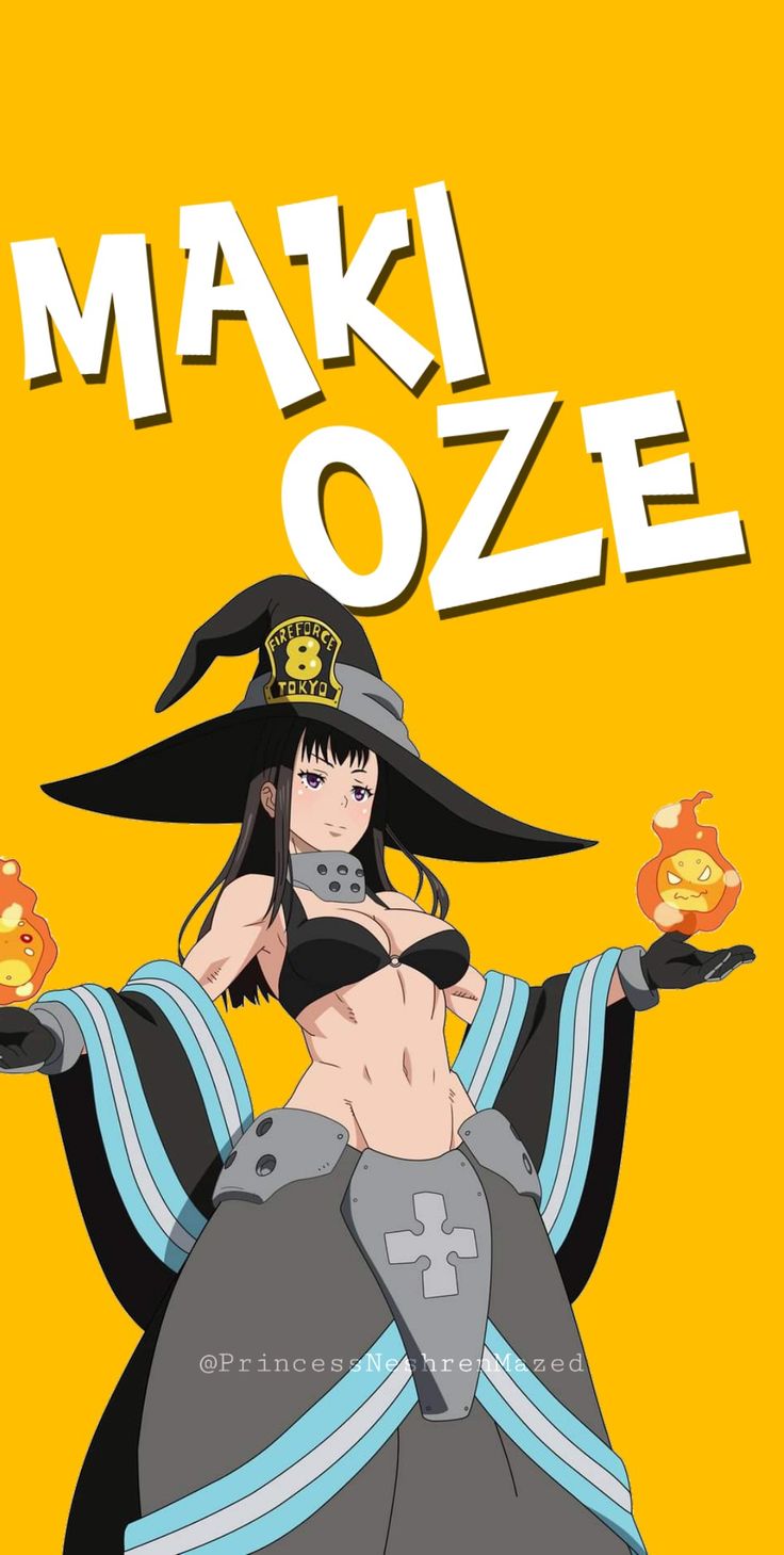 a woman in a black hat and dress holding two gold coins with the words makioze on it