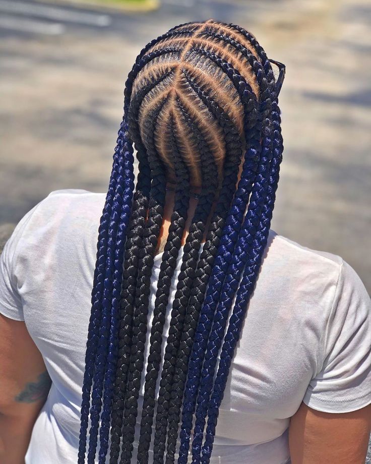 #HairByNeke #SIP RAERAY on Instagram: “Let’s Go Who Next Book Me Under NEKE POP SMOKE”💨👀😎 #PopSmokeBraids 💙🥰 #Feedins #Plaits #dadebraiders #ponytail #KidBraids #tropicalroots…” Popsmoke Braids, Teens Hairstyles, Triangle Box Braids, Hair Tuck, Big Box Braids, Braided Hairstyles For Black Women Cornrows, Front Braids, Feed In Braids Hairstyles, Cute Braided Hairstyles