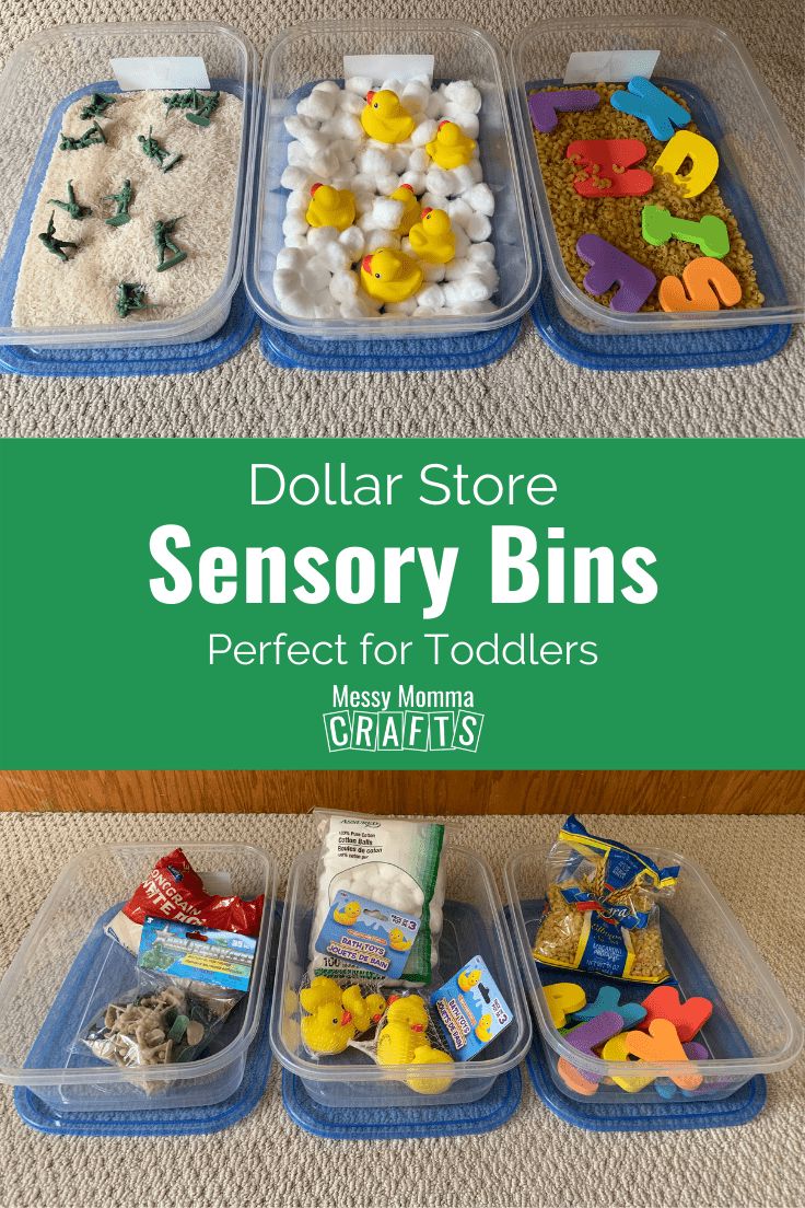 dollar store sensory bins for toddlers to help them learn how to play with their toys