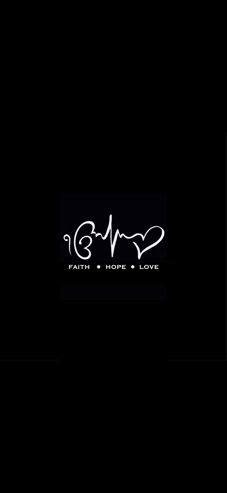 a black and white photo with the words faith, hope & love written on it