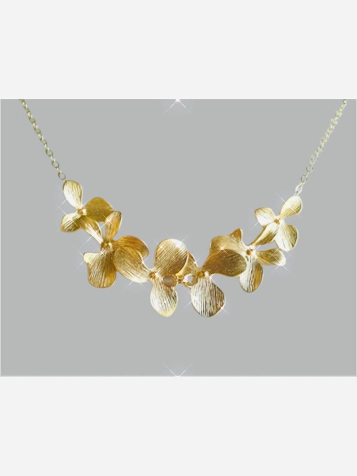 Orchids Flower GOLD Necklaces for Women Orchid Jewelry Gift Statement Necklace Orchid Best Holiday Gifts for Her Personalized Gifts for Wife - Etsy Jewelry Recommendations, Orchid Jewelry, Orchid Earrings, Gold Statement Necklace, Best Gifts For Her, Diamond Bar, Gold Necklace Women, Gold Necklaces, Orchid Flower