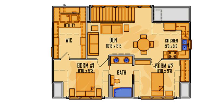 the floor plan for a two bedroom apartment with an attached balcony and living room area