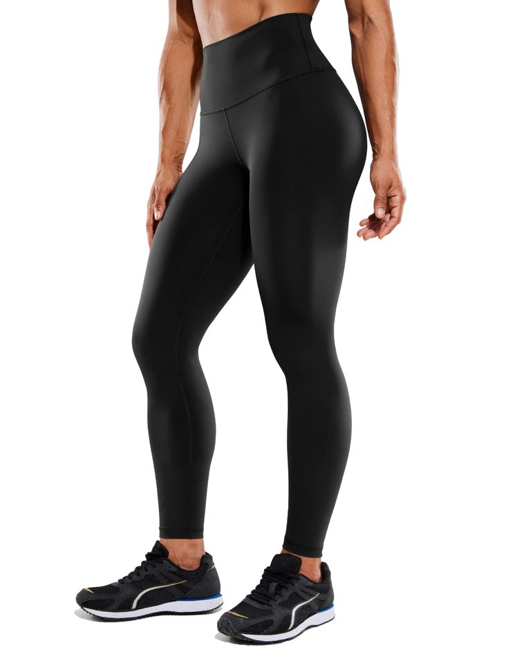 PRICES MAY VARY. Designed for training Super compression, high support and sleek smooth feel High rise. 28'' inseam Seamless waistband. Hidden waistband pocket for keys or cards Hugged Feeling collection is for max compression. These full length anti cellulite leggings are thick and squat proof, better keeping your legs warm and reducing vibration of the muscles Hugged Feeling collection holds you in max compression and high support, adequately thick fabric are 100% squat proof. These leggings d Yoga Leggins, 100 Squats, Black Workout Leggings, Crz Yoga, Compression Leggings, Squat Proof, Sore Muscles, Tops Fall, Active Wear Leggings