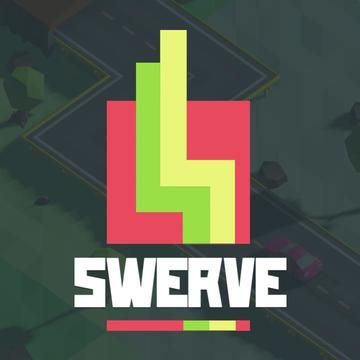 the logo for swerve is shown above an overhead view of cars and trucks