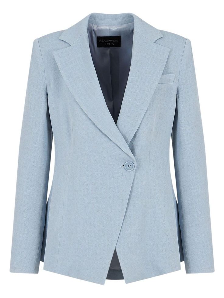 F2111017 EMPORIO ARMANI SINGLE-BREASTED BLAZER JACKET Armani Blazer, Women Blazers, Blazer Jackets For Women, Denim Pant, Shirts & Tops, Giorgio Armani, Isabel Marant, Valentino Garavani, Emporio Armani