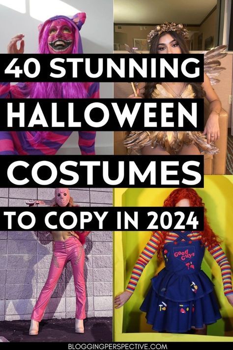 halloween costumes for women to copy in 2014 and beyond with text overlay that reads 40 stunning halloween costumes to copy in 2014