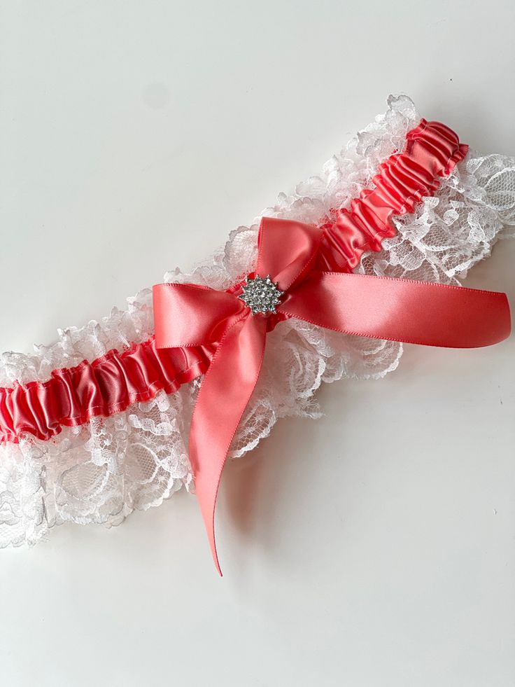 Coral Wedding Bridal Garter Set, Wedding Garters, Garter set, keepsake garter, toss garter Elegant Pink Bridal Sets For Gifts, Elegant Pink Bridal Sets For Gift, Elegant Pink Bridal Sets For A Gift, Elegant Pink Bridal Sets As Gift, Adjustable Flower-shaped Wedding Jewelry, Elegant Adjustable Bridal Accessories, Adjustable Flower-shaped Jewelry For Weddings, Adjustable Bridal Belt For Wedding, Elegant Pink Bridal Set For Wedding