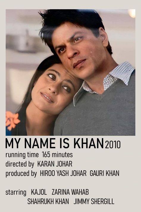 a man and woman are looking at the camera with an ad for their name is khan 2010