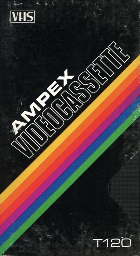 an old vhs case with the title ampex impposite on it