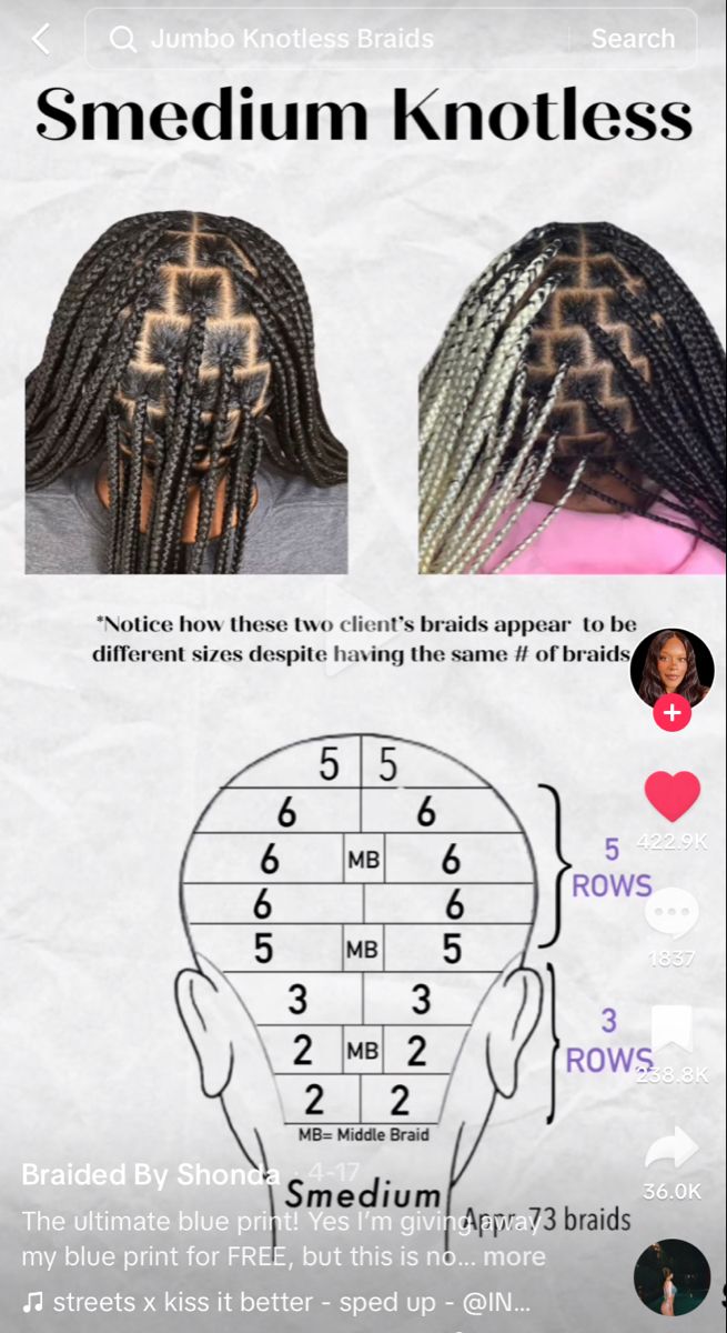 smedium braiding pattern by braided by shonda on tiktok Braiding Pattern For Box Braids, Braid Parting Pattern, Parting Pattern, Braid Parting, Braiding Pattern, Hair Braid Patterns, Parting Hair, Braided Hair Tutorial, Box Braids Hairstyles For Black Women