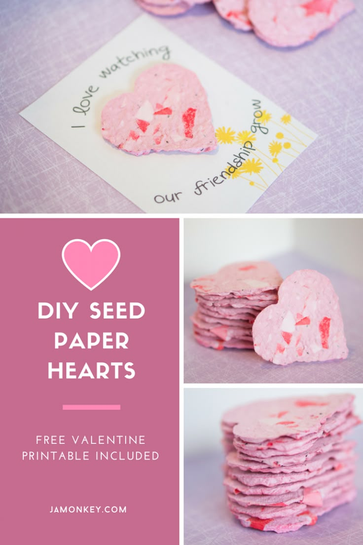 this is an image of homemade paper hearts