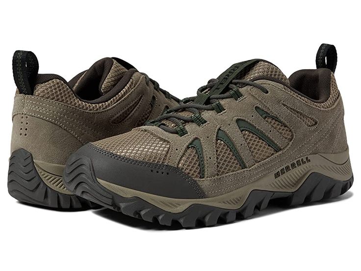 Merrell Oakcreek - Men's Shoes : Boulder : Stay active in style and comfort with the Merrell Oakcreek Hiking Shoes. Suede leather and nylon upper. Breathable textile lining and insole. Removable Kinetic Fit™ BASE contoured insole provides flexible support and underfoot comfort. Merrell Air Cushion in the heel absorbs shock and adds stability. Lightweight EVA foam midsole for elevated cushioning comfort. Traditional lace-up style for a secure fit. Round toe silhouette. Bellows tongue keeps debris Mid-top Hiking Boots With Rubber Sole For Streetwear, Shoes Marrells Hiking, Mid-top Hiking Boots With Rubber Sole For Outdoor, Merrell Womens Hiking Shoes, Merrell Hiking Shoes, Authentic Shoes, Hiking Men, Stay Active, Kids Luggage