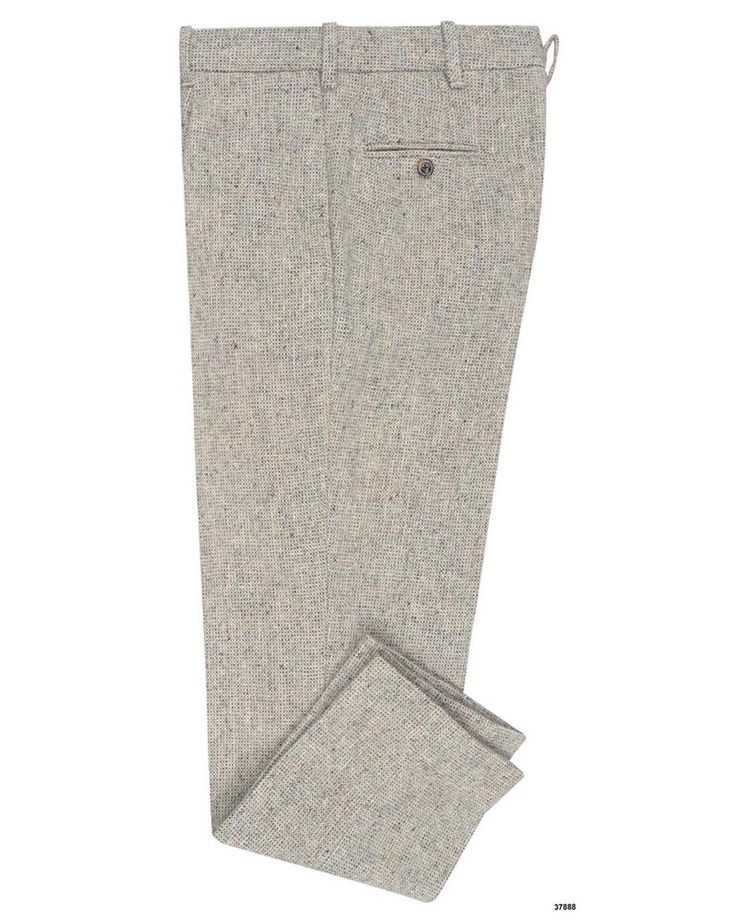 Molloy Plain Donegal Tweed Pants - Grey Opal – Luxire Custom Clothing Tweed Pants With Pockets For Fall, Fall Tweed Bottoms With Pockets, Spring Tweed Bottoms With Pockets, Beige Wool Bottoms With Welt Pockets, Tailored Tweed Pants For Fall, Tailored Tweed Fall Bottoms, Fitted Tweed Pants With Welt Pockets, Tailored Tweed Bottoms For Fall, Fitted Tweed Pants For Fall