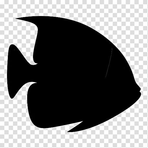 a black and white silhouette of a fish on a transparent background, hd png