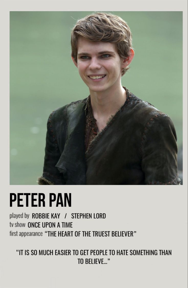 peter pan from the lord of the rings is featured in this poster for an upcoming show