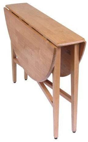 a small wooden table with one drawer open