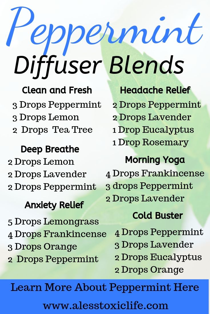 Lavender And Peppermint Oil Blend, Essential Oils Blends For Diffuser, Peppermint Oil Uses, Diffuser Scents, Essential Oil Spray Recipes, Diffuser Oils, Doterra Diffuser, Essential Oil Combinations, Essential Oil Diffuser Blends Recipes