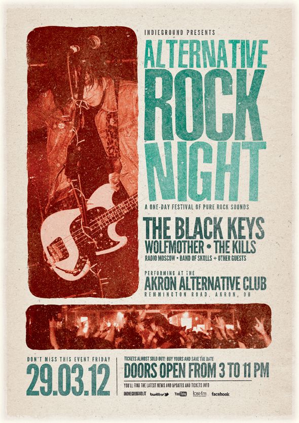 an event poster for the rock night