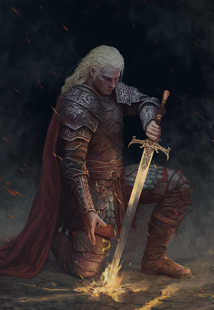 Man From Mars 2049 — Valyrian steel by Will Arsher via ImaginaryArmor Valyrian Character Art, Valyrian Male Art, Knight Character Art Male, Male Warrior Fantasy Art, Valyrian Art, Dragon Shifter, Valyrian Steel, Dnd Paladin, Targaryen Art