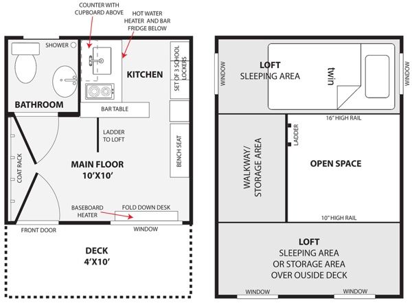 the floor plan for an apartment with two separate rooms