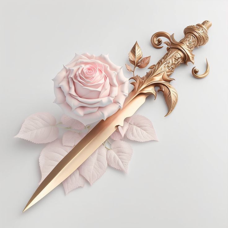 Elegant Swords Beautiful, Cool Knife Designs, Fantasy Dagger Art, Cute Blades, Fantasy Aesthetic Dagger, Dagger Designs Ideas, Fantasy Rapier, Fantasy Swords Concept Art, Pretty Dagger