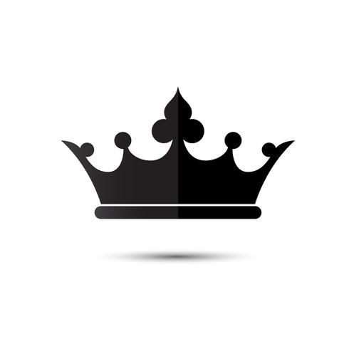 a black crown on a white background