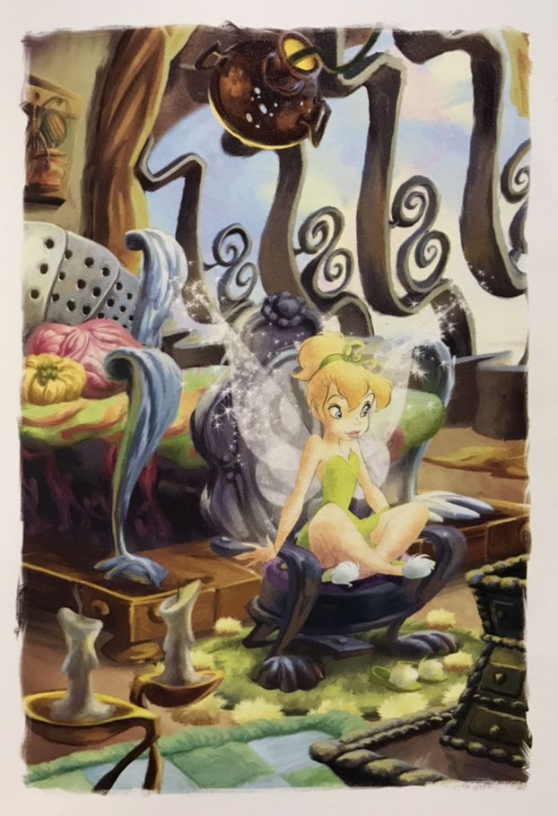 a painting of a fairy sitting on top of a chair