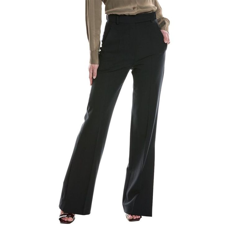 About The Brand: Feminine And Sophisticated Pieces With An Undeniable Italian Influence. Denaro Wool Trouser In Navy With Belt Loops, Four-Pocket Styling, And Vented Hem Inseam Approximately 34in Model Is 5'10 And Is Wearing A Size 2. Measurements May Vary Slightly By Size. Zip Fly With Hook-And-Bar Closure 100% Virgin Wool Dry Clean Only Made In Italy Chic Pantsuit With Trousers For Business, Chic Tailored Full-length Pantsuit, Chic Tailored Office Bottoms, Chic Tailored Bottoms For Office, Chic Evening Pants With Belt Loops, Luxury Wide-leg Office Pants, Luxury Wide Leg Office Bottoms, Luxury Wide-leg Pants For Office, Chic High-waist Business Pantsuit