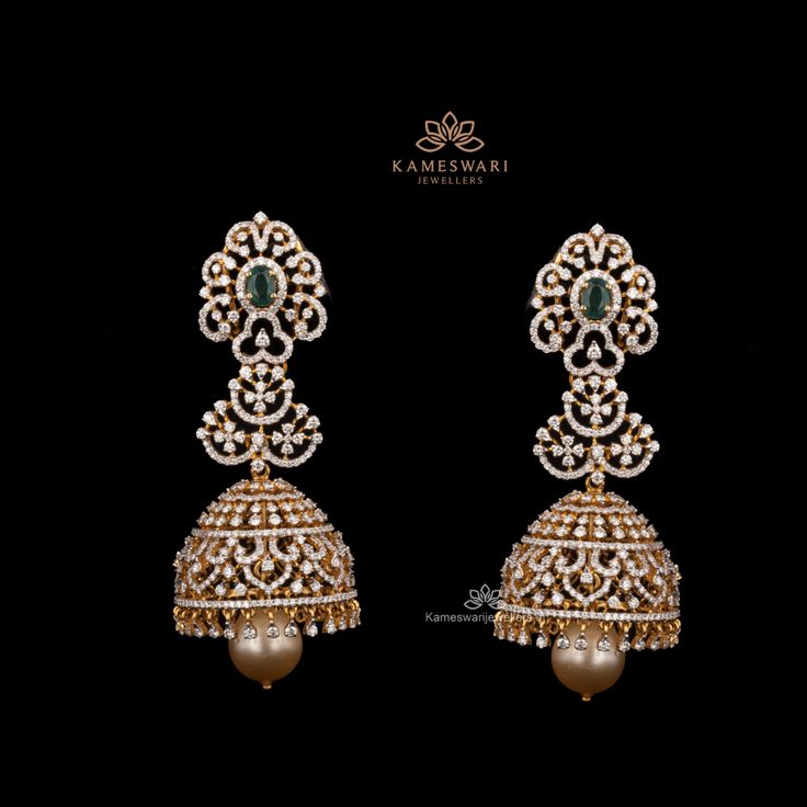 Diamond Jewellery - 18 KT Yellow Gold (37.994 gram) with diamonds (6.58 cts) Kameswari Jewellers, Gold Earring, Diamond Jewellery, Diamond Jewelry, Gold Earrings, Diamonds, Yellow Gold, Yellow, Gold