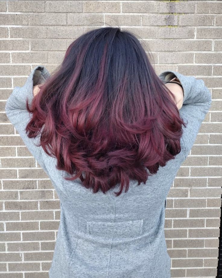 Brown On Top Burgundy Underneath Hair, Highlight Burgundy Hair, Bargandi Colour Hair, Faded Burgundy Hair, Red Hair Colour For Short Hair, Brownish Red Highlights On Black Hair, Hair Colour Burgundy Highlights, Lower Hair Color, Burgundy Tips Hair