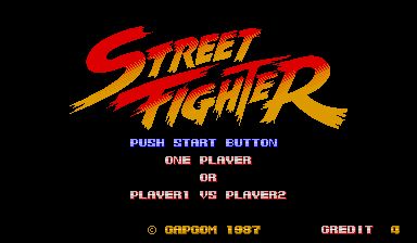 the title screen for street fighter