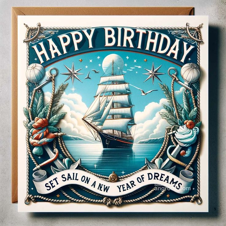 Happy Birthday Greetings Happy Birthday For Man, Happy Bday Greetings, Pirate Happy Birthday, Birthday Wishes Beautiful, Anniversary Memes, Birthday Wishes For Men, Sailor Birthday, Heartfelt Birthday Wishes, Birthday Man