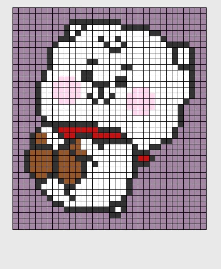 a cross - stitch pattern with a dog wearing a hat and holding a baseball bat