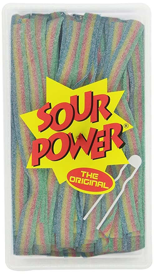 an image of some kind of sticker with the words sour power on it