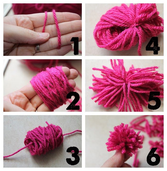 instructions to make a flower out of yarn