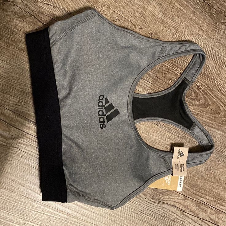 Medium-Support Sports Bra Ideal For Weight Training And Light Aerobics Adidas Gray Athleisure Activewear, Adidas Gray Activewear For Gym, Adidas Casual Sports Bra, Gray Sports Bra For Training, Casual Gray Sports Bra For Training, Gray Moisture-wicking Casual Sports Bra, Gray Casual Breathable Sports Bra, Casual Gray Breathable Sports Bra, Casual Fitted Gray Sports Bra