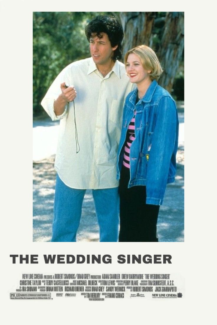 the wedding singer movie poster with an image of two people standing next to each other