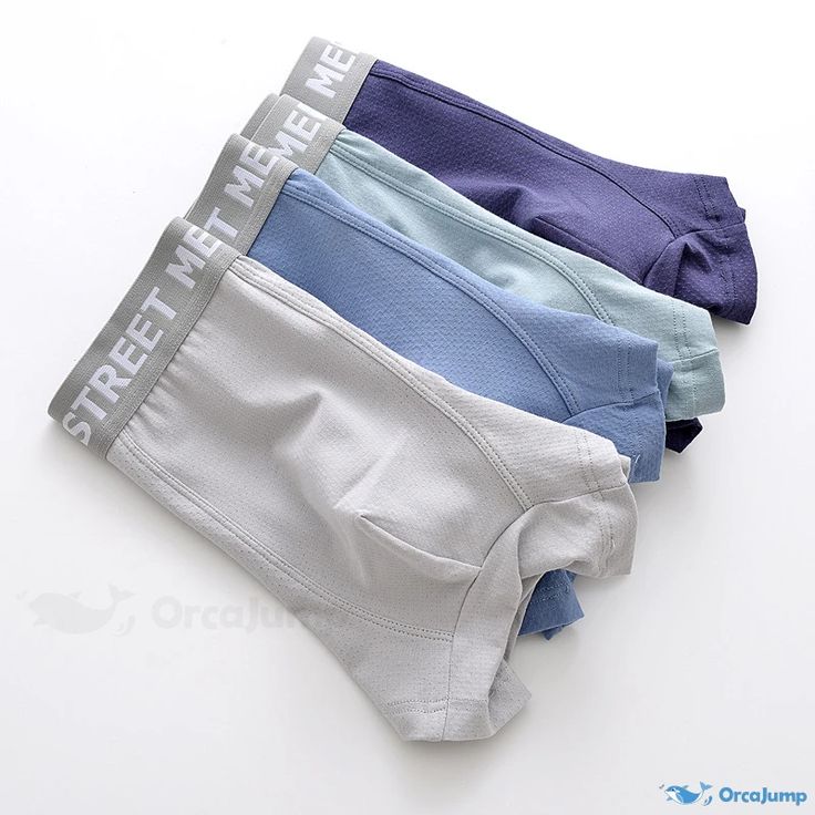 Orcajump - Cotton Square Cut Underwear: Comfortable Sporty Leisure Boxer Shorts with Breathable Mesh Casual Stretch Breathable Boxer Briefs, Casual Breathable Stretch Boxer Briefs, Stretch Multi-pack Boxer Briefs For Summer, Summer Stretch Boxer Briefs Multi-pack, Casual Cotton Breathable Boxer Briefs, Casual Gray Multi-pack Bottoms, Casual Gray Bottoms Multi-pack, Square Cut, Boxer Shorts