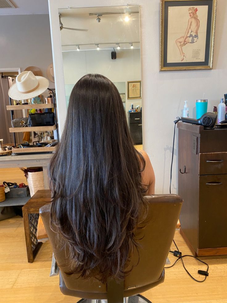 Long Long Layered Hair, Layers For Super Long Hair, Long Layered Hair Not Styled, Extra Long Hair Haircut, Very Long Layered Hair Straight, Long Layered Haircuts Long Hair, Layers On Really Long Hair, Hair Cuts Long Layers Straight, Long Layers On Long Hair Straight