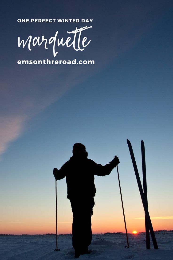 Cross country skier at sunset North Country Trail, Michigan Winter, Marquette Michigan, Pictured Rocks National Lakeshore, Echo Lake, Presque Isle, Waterfall Hikes, Michigan Travel, Ice Climbing